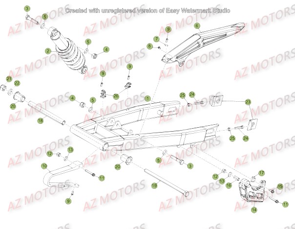 SUSPENSION ARRIERE pour 50-TRACK-16