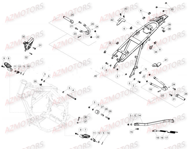 ACCESSOIRES_DU_CHASSIS BETA Pièces BETA RR 50 MOTARD TRACK [2017]