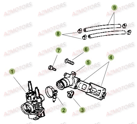 CARBURATEUR BETA 50 TRACK 17