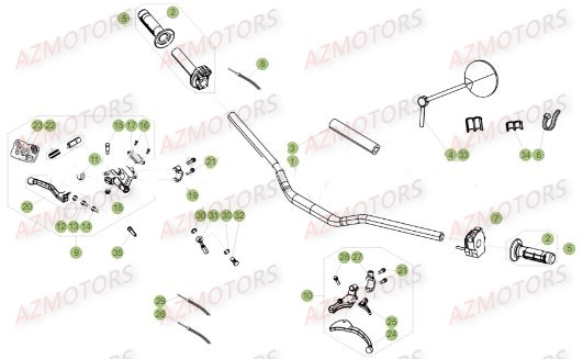 COMMANDES GUIDON pour 50-TRACK-17