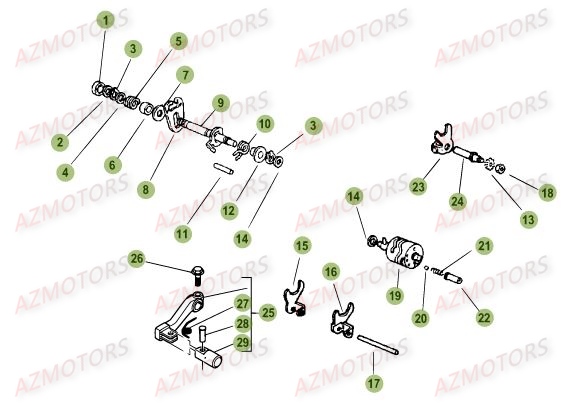 Commande Boite A Vitesses BETA Pièces Beta 50 Motard TRACK - 2017