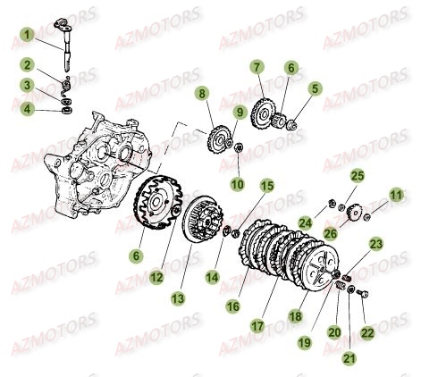Embrayage BETA Pièces Beta 50 Motard TRACK - 2017