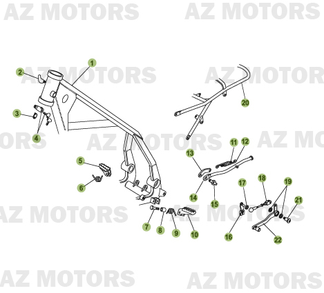 ACCESSOIRES DU CHASSIS BETA Pièces BETA RR 50 MOTARD TRACK [2011-2010]