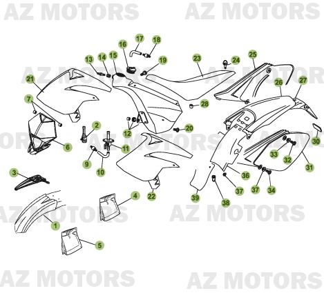 CARENAGES-RESERVOIR-SELLE BETA Pièces BETA RR 50 MOTARD TRACK [2011-2010]