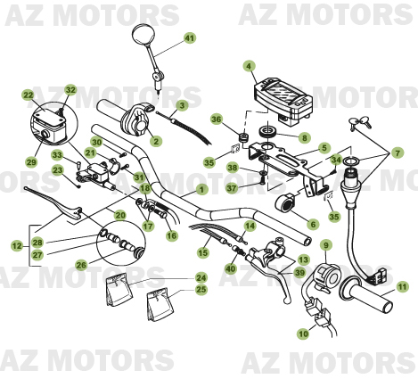 Commandes Guidon BETA Pièces Beta 50 Motard TRACK - 2011-2010