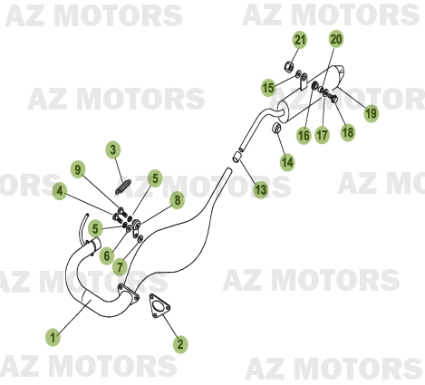 Echappement BETA Pièces Beta 50 Motard TRACK - 2011-2010