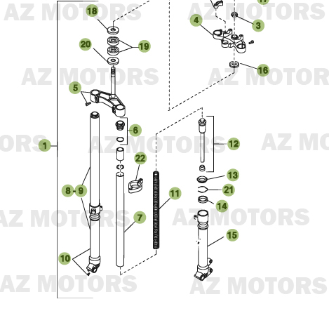 Fourche Du No 100001 A 102300 BETA Pièces Beta 50 Motard TRACK - 2011-2010