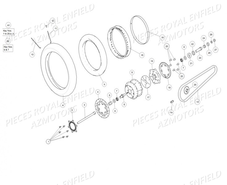 Ressort arrière HYPERPRO royal enfield BULLET 2019-2021 main image 1