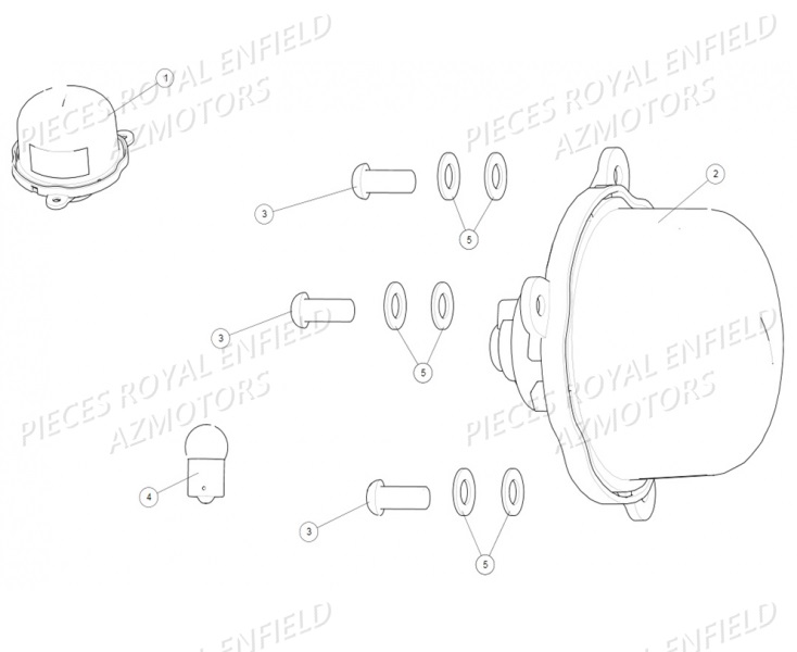 Feu Arriere ROYAL ENFIELD Pieces ROYAL_ENFIELD CLASSIC 500 (E4) BLACK,CLASSIC TAN,CLASSIC LAGON (2017-2019)

