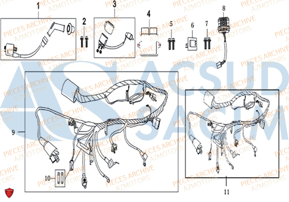 Equipement Electrique ARCHIVE_MOTORCYCLE PIECE CAFE RACER 50cc AM80 EURO4 ARCHIVE
