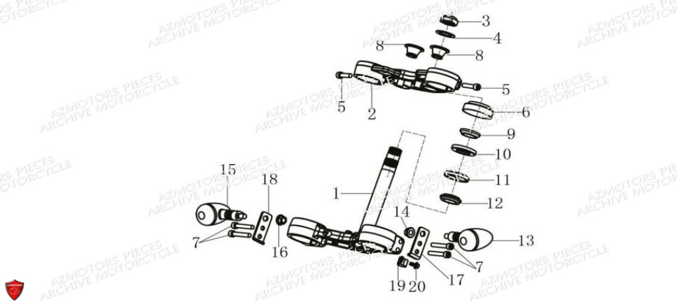 Te De Fourche ARCHIVE_MOTORCYCLE PIECE CAFER RACER 50cc AM80 EURO4 ARCHIVE