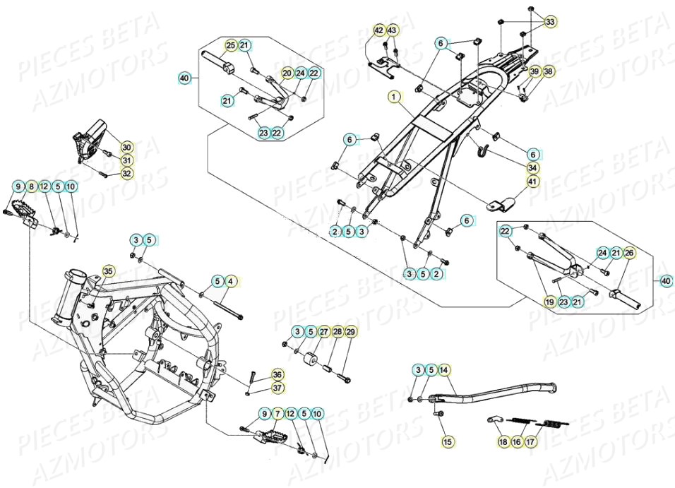 ACCESSOIRES DU CHASSIS pour 50 RR RACING 20