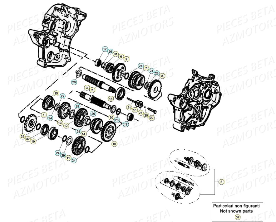 BOITE A VITESSES BETA 50 RR RACING 20