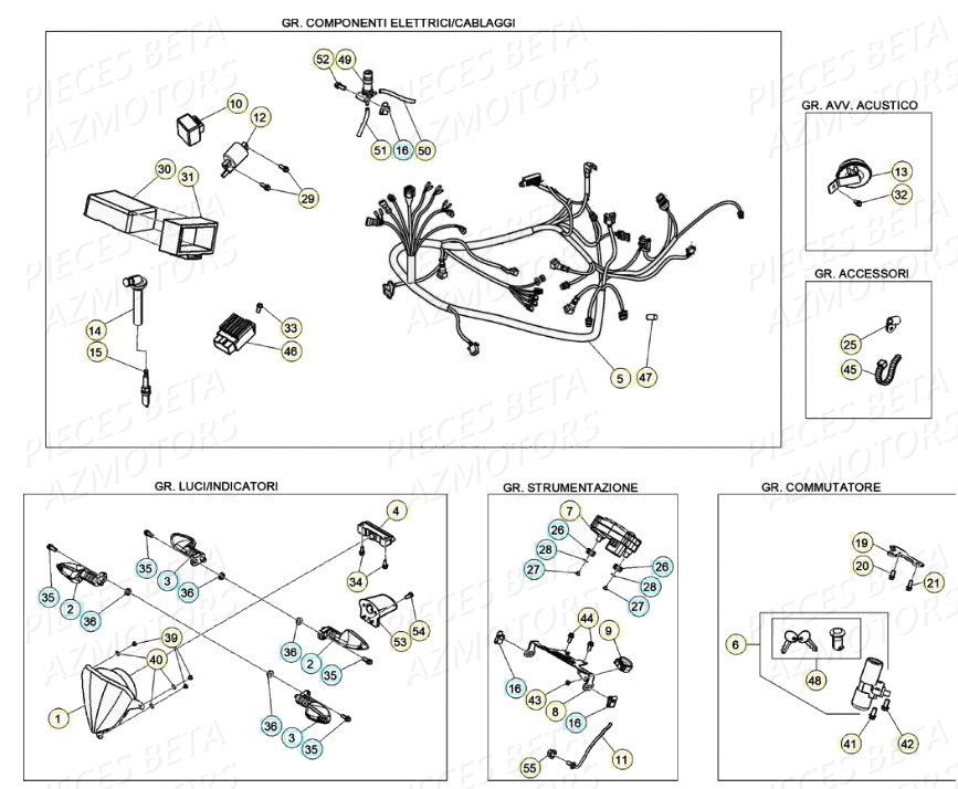 SYSTEME_ELECTRIQUE BETA Pieces Beta 50 RR RACING - 2020 - Pieces Origine Betamotor