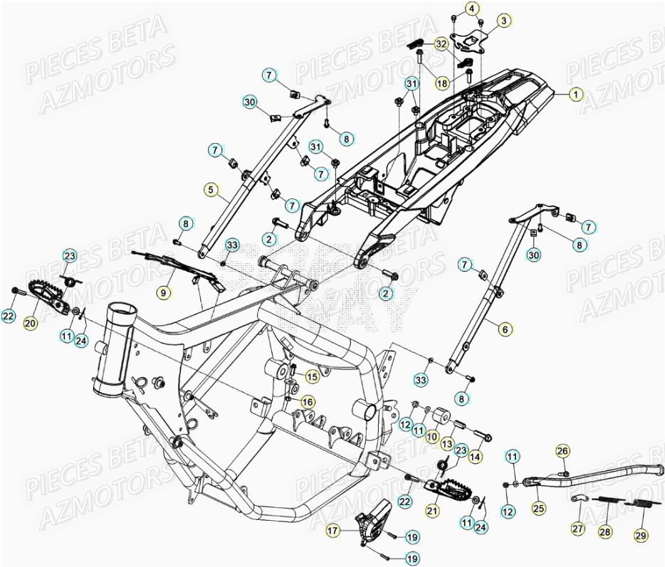 Accessoires Du Chassis BETA Pieces Beta 50 RR RACING - 2021-2022