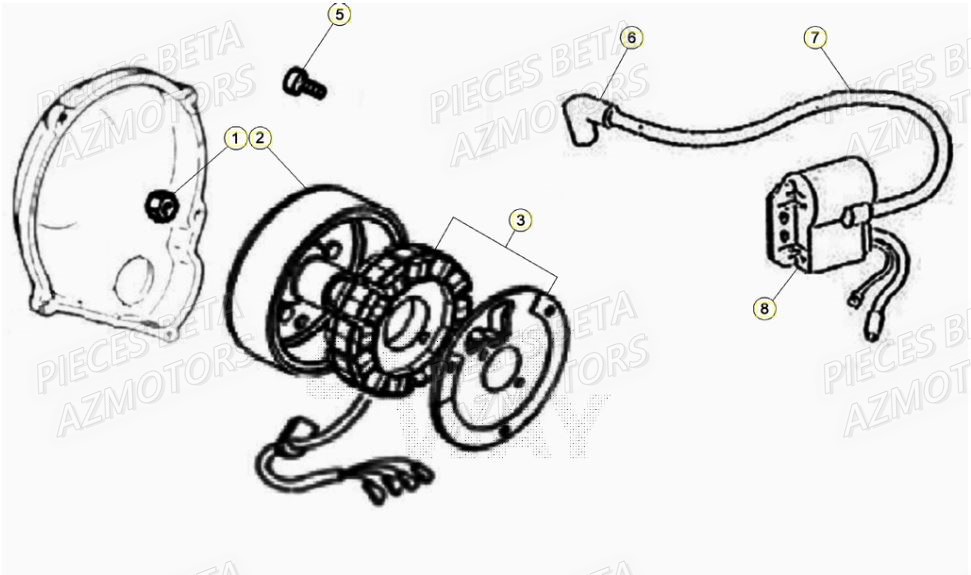 ALLUMAGE BETA Pieces Beta 50 RR RACING - 2021 - Pieces Origine Betamotor