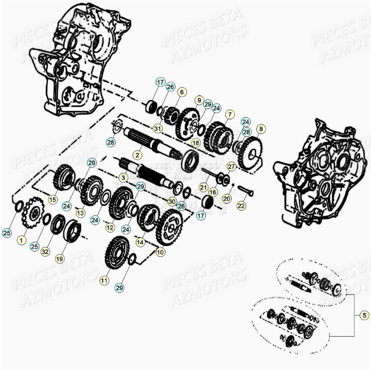 Boite A Vitesses BETA Pieces Beta 50 RR RACING - 2021-2022