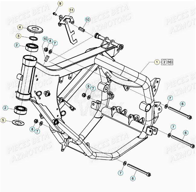 CHASSIS pour 50 RR RACING 21