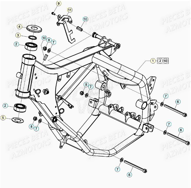 Chassis BETA Pieces Beta 50 RR RACING - 2021-2022