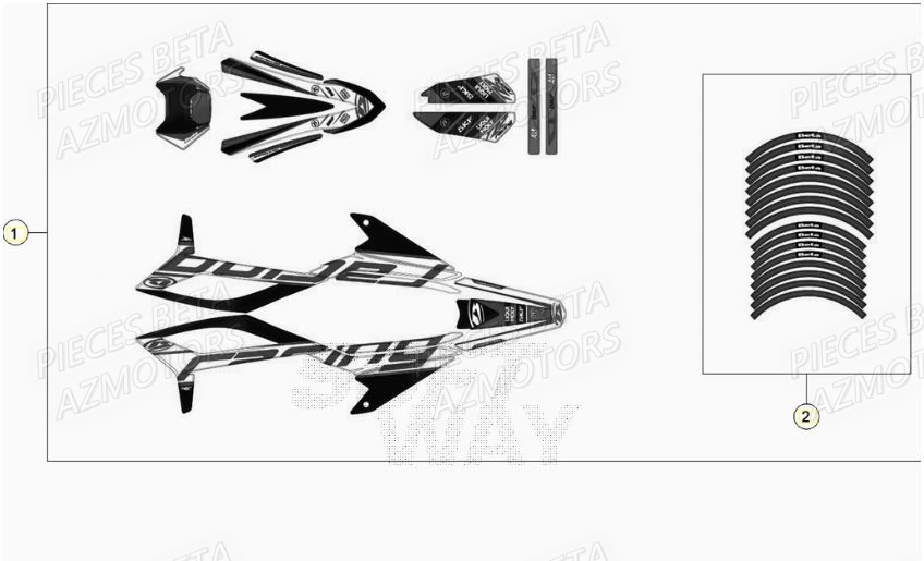 Decors BETA Pieces Beta 50 RR RACING - 2021-2022