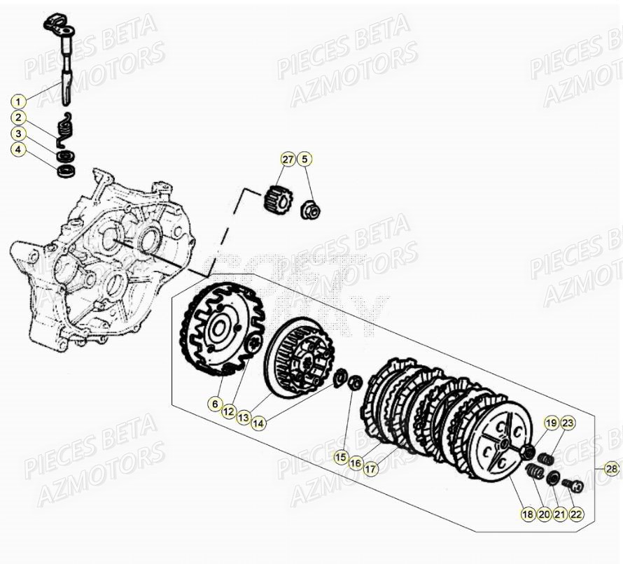 Embrayage BETA Pieces Beta 50 RR RACING - 2021-2022
