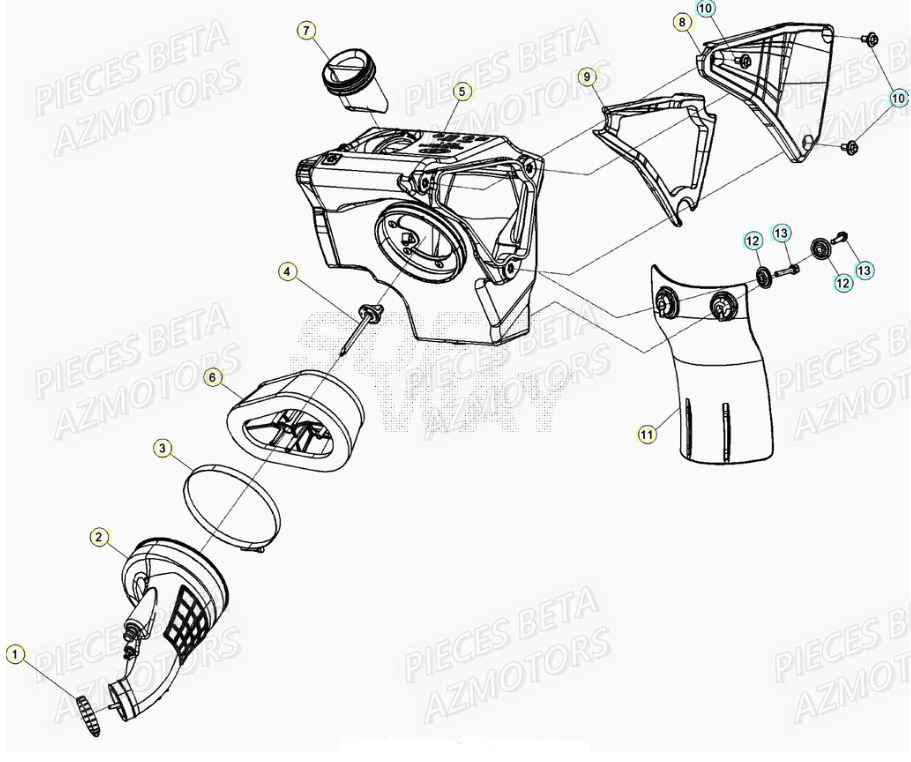 Filtre A Air BETA Pieces Beta 50 RR RACING - 2021-2022