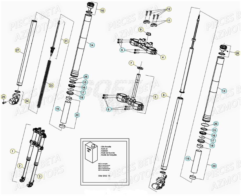 FOURCHE pour 50 RR RACING 21