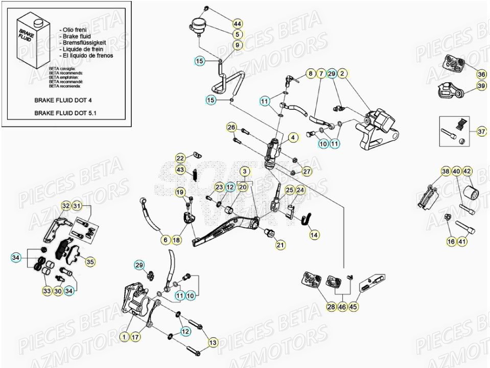 FREINS pour 50 RR RACING 21