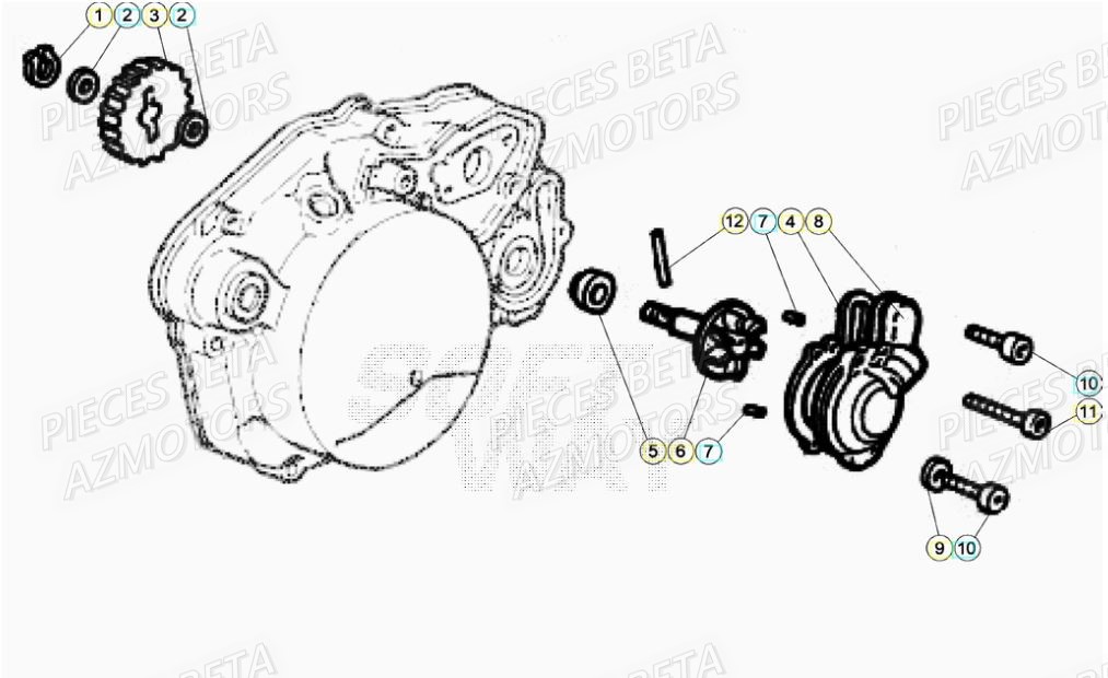 POMPE_A_EAU BETA Pieces Beta 50 RR RACING - 2021 - Pieces Origine Betamotor