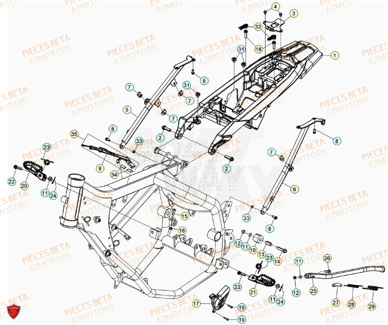 Accessoires Du Chassis BETA Pieces Beta 50 RR RACING - 2023