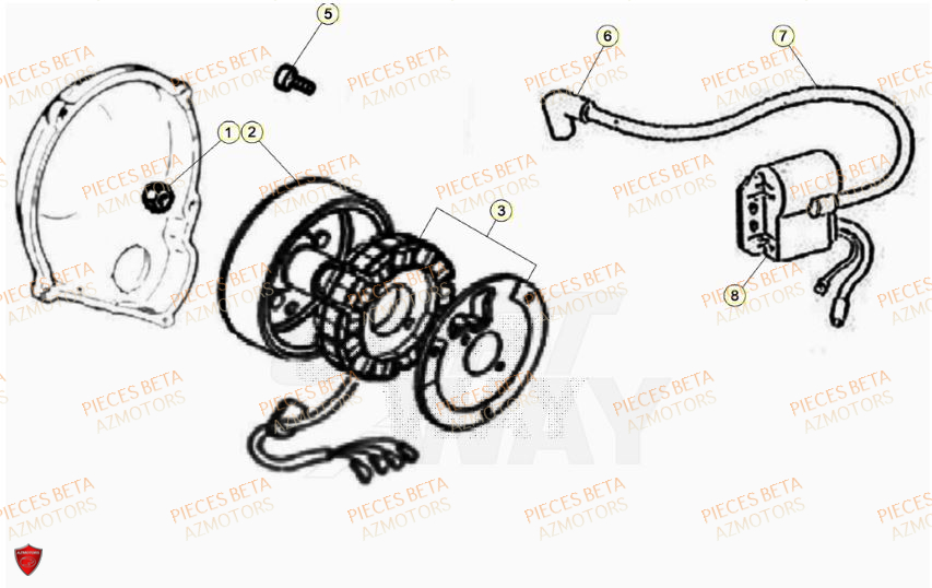 Allumage BETA Pieces Beta 50 RR RACING - 2023-2024