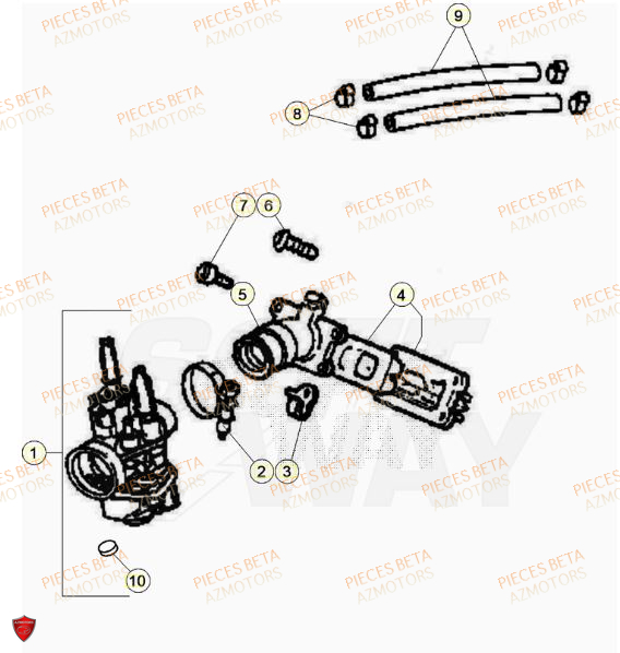 Carburateur BETA Pieces Beta 50 RR RACING - 2023-2024