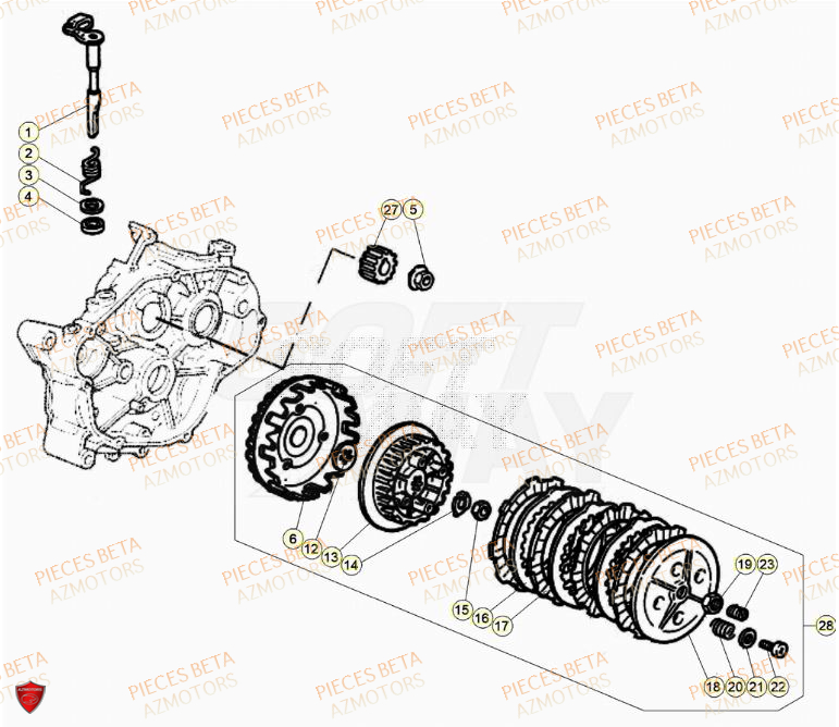 Embrayage BETA Pieces Beta 50 RR RACING - 2023-2024