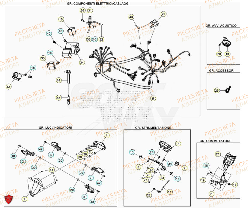 Equipement Electrique BETA Pieces Beta 50 RR RACING - 2023