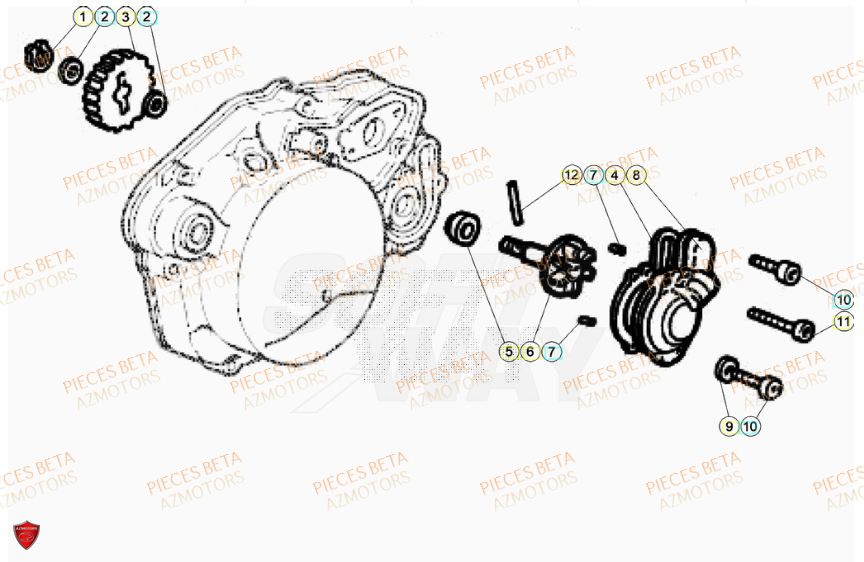 Pompe A Eau BETA Pieces Beta 50 RR RACING - 2023-2024