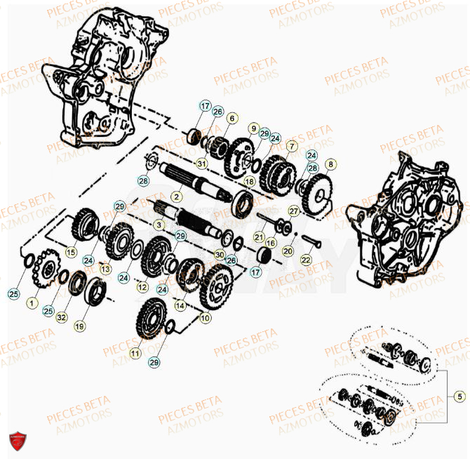Transmission BETA Pieces Beta 50 RR RACING - 2023-2024