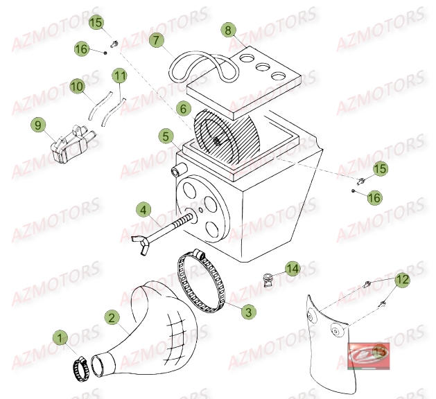 BOITIER DU FILTRE BETA 50 RR STANDARD 14