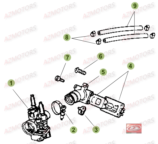Carburateur Rr 50 Std BETA Pièces Beta RR 50 STANDARD - 2014