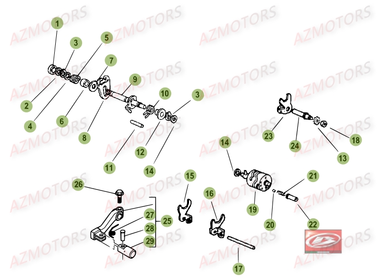 Commande Boite A Vitesses BETA Pièces Beta RR 50 STANDARD - 2014