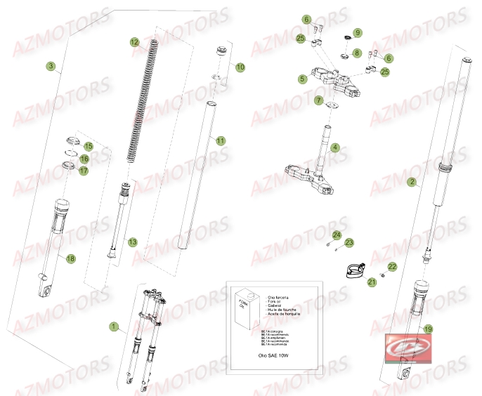 Fourche No Serie 2000101 A 200875 BETA Pièces Beta RR 50 STANDARD - 2014