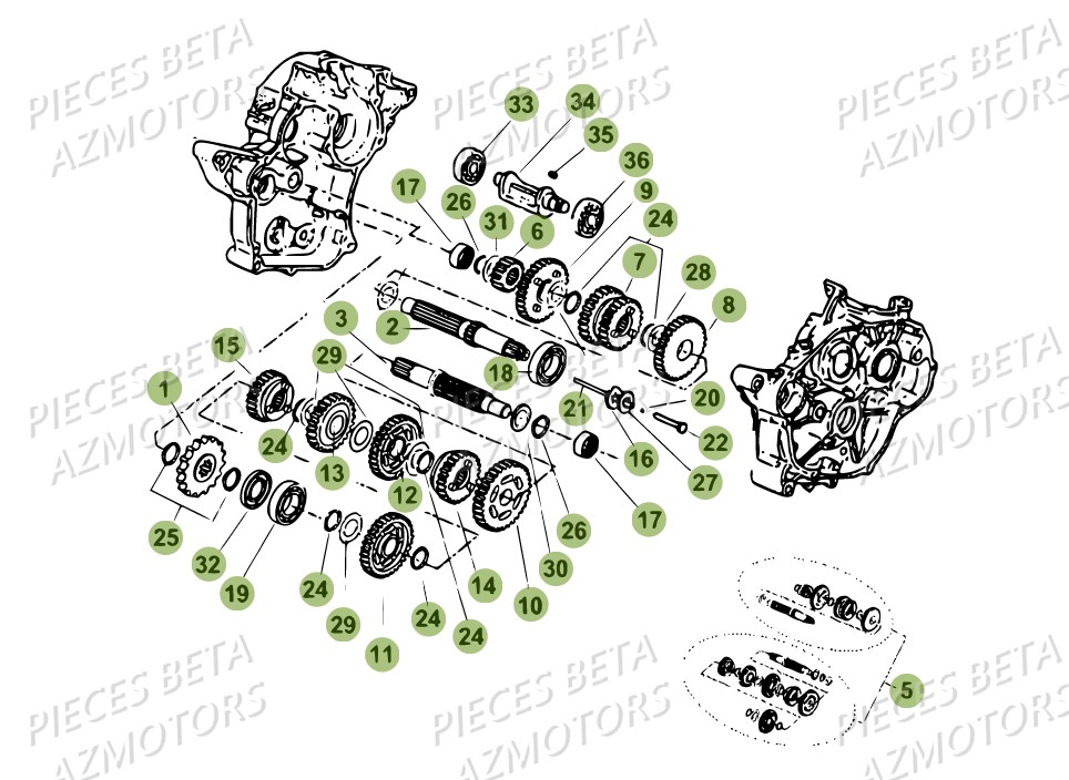 Boite A Vitesses BETA Pièces Beta RR 50 STANDARD - 2017