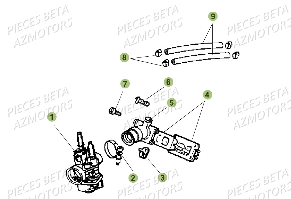 Carburateur BETA Pièces Beta RR 50 STANDARD - 2017