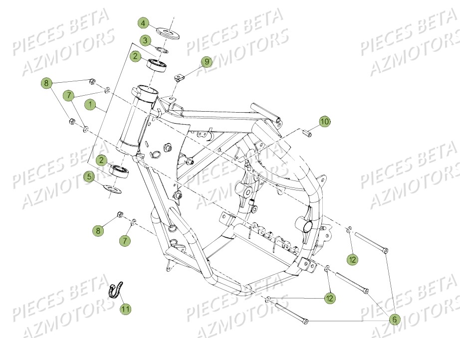 CHASSIS BETA Pièces RR Enduro 50 STD 2016