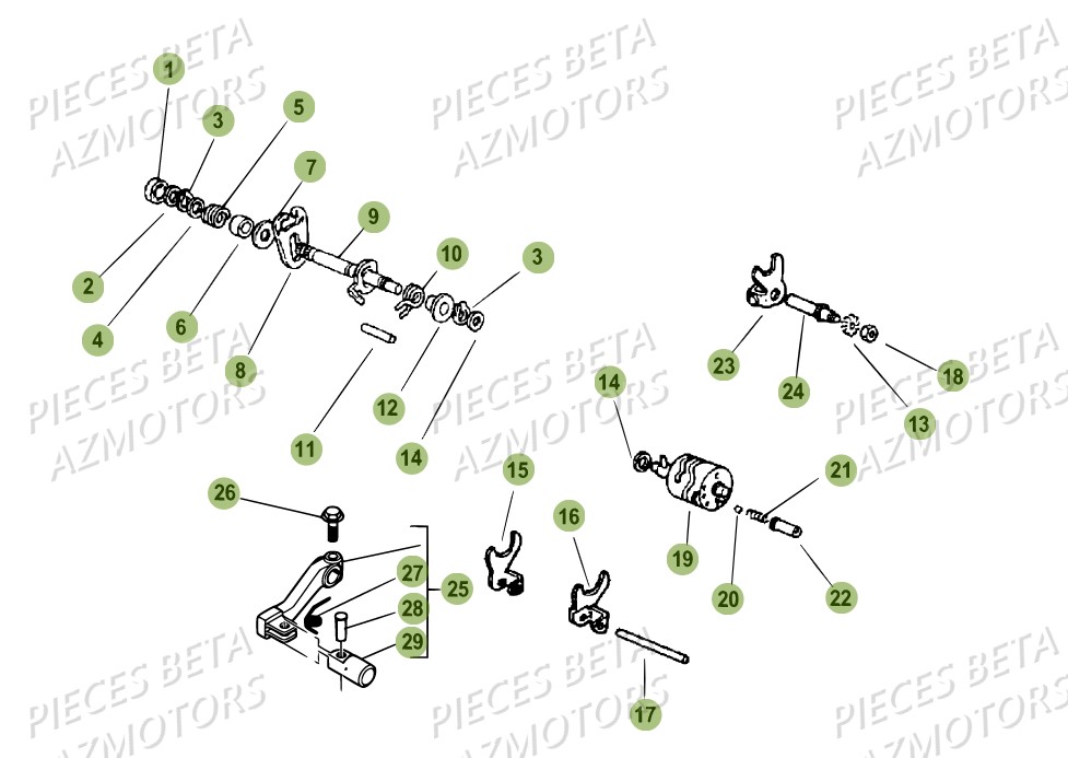 Commande Boite A Vitesses BETA Pièces Beta RR 50 STANDARD - 2017