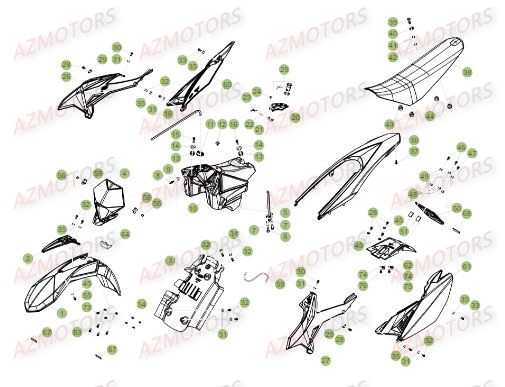 CARENAGES pour 50 RR STANDARD 18