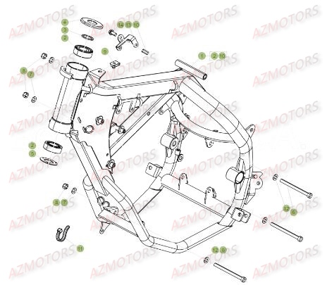 CHASSIS BETA Pièces RR Enduro 50 STD 2018