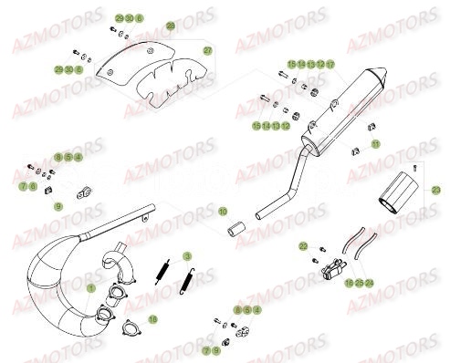 ECHAPPEMENT pour 50 RR STANDARD 18