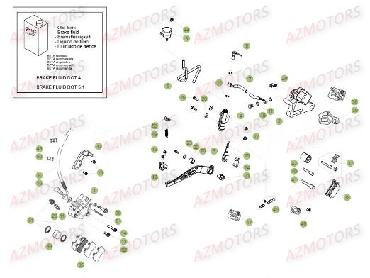 FREINS pour 50 RR STANDARD 18