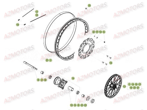 Roue Avant BETA Pièces Beta RR 50 STANDARD - 2018