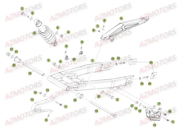 SUSPENSION pour 50 RR STANDARD 18